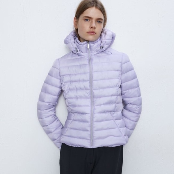 Zara Jackets Coats Nwt Zara Purple Puffer Jacket M Poshmark